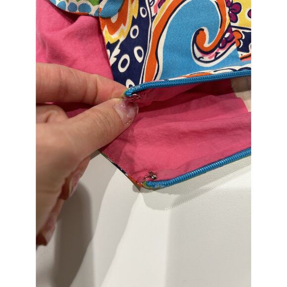 Lilly Pulitzer Clarissa Silk Tropical Paisley Pattern Tank Top Size 0 - Picture 6 of 9